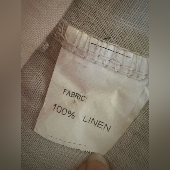 Bellambra Pure Linen Sleeveless Beige Cream Midi Dress Womens Size Medium - Picture 10 of 11